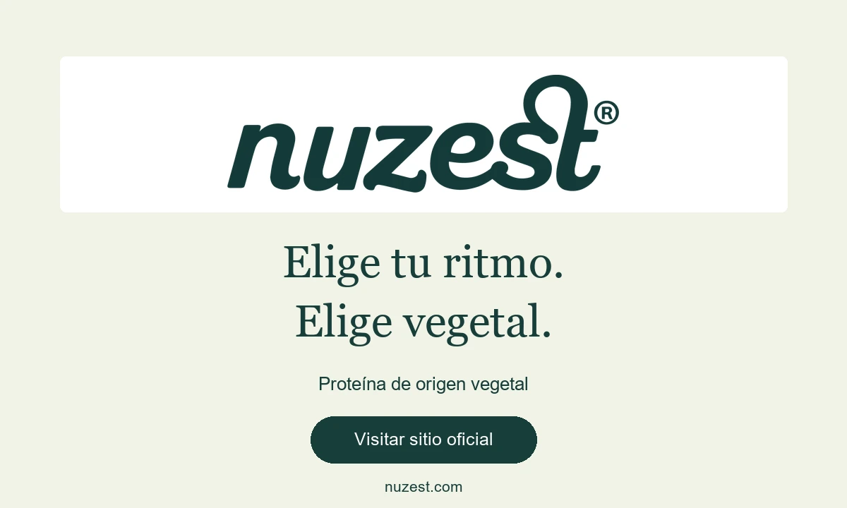 Nuzest · Proteína de origen vegetal · Visitar sitio oficial (abre en otra pestaña)