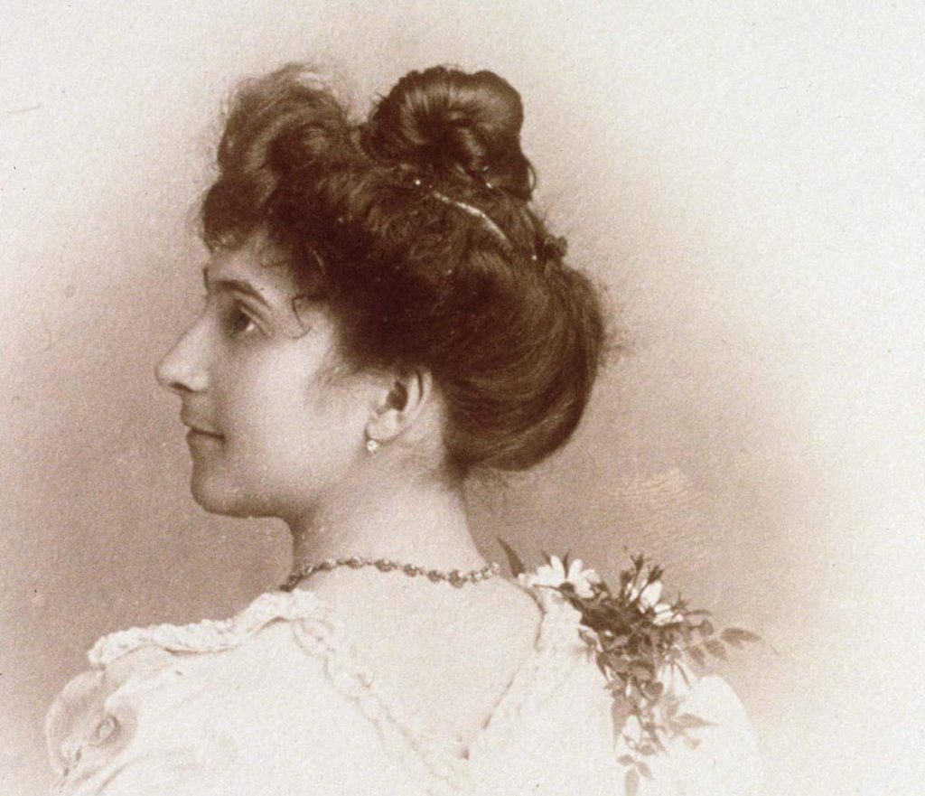 Retrato histórico de Jeanne Calment en su juventud.