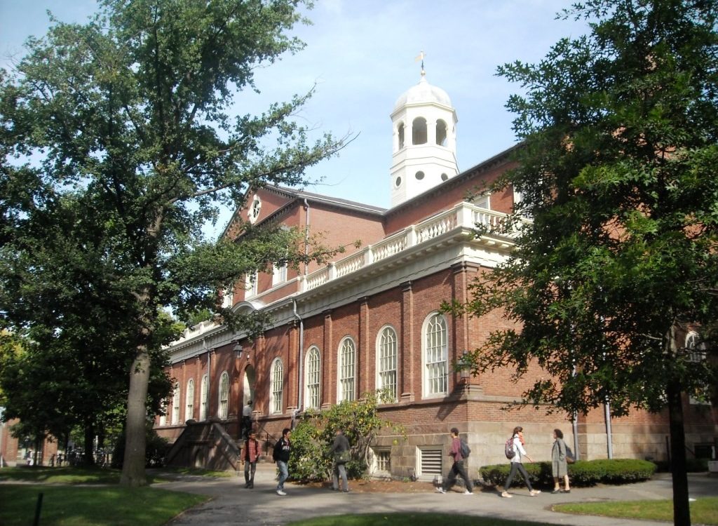 Edificios de Harvard Yard en Cambridge, Massachusetts.